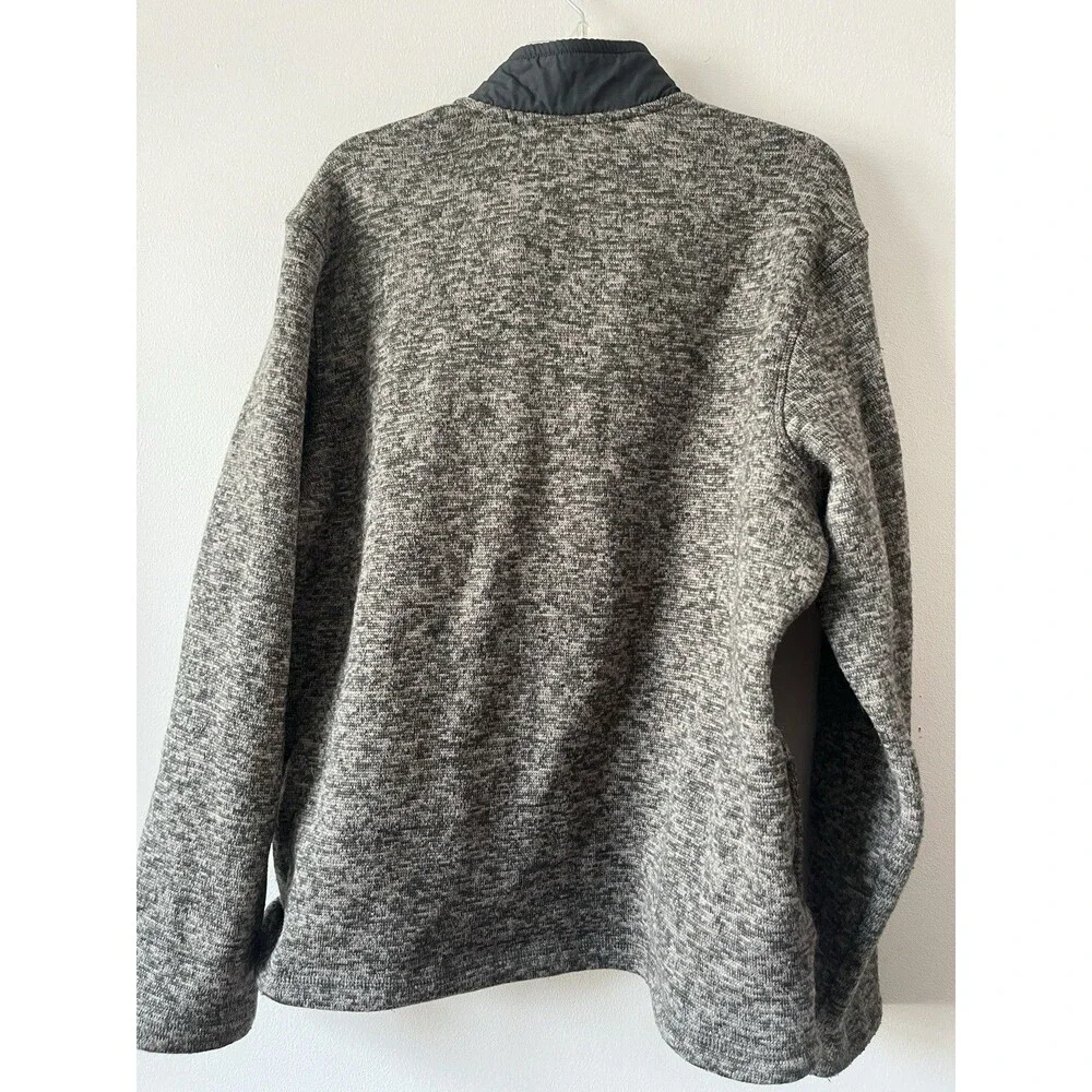 Eddie Bauer Quarter Zip Sweater Fleece Pullover Gray Heather Men's Large - Picture 8 of 8